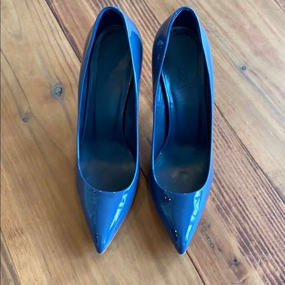 Blue leather Gucci heels - Picture 3 of 8